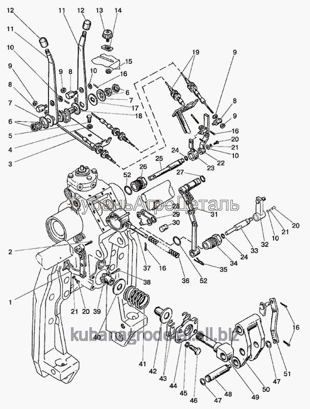 Запчасти для сельхозтехники МТЗ-1021.3 Управление гидроподъемником