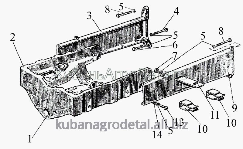 Запчасти для сельхозтехники МТЗ-1222/1523 Полурама