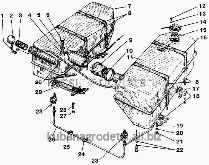 Запчасти для сельхозтехники МТЗ-900 Топливные баки
