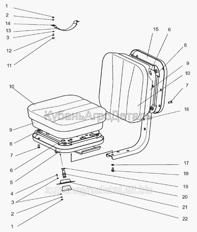 Запчасти для сельхозтехники МТЗ-920.4/952.4 Сиденье дополнительное