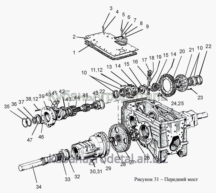 Запчасти для спецтехники МЛ131 Передний мост