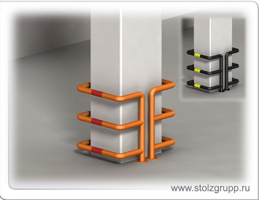 Отбойники парковочные  Stolz для защиты колонн