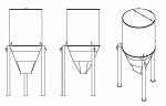 Силос Ду=2500мм, объем 12 / 20 / 30 / 40 / 50 м.куб., с аспирационным фильтром, угл.ст.