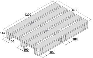 Поддоны деревянные 1200x800x145