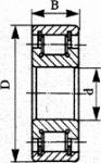 Подшпники роликовые однорядные с короткими   цилиндрическими роликами без сепараторов с полным заполнением с запорными шайбами