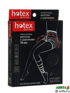 Колготки Hotex с шортиками 70 den( черн)