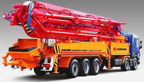 Автобетононасос JUNJIN JJRZ 55-5.18HP на шасси Hyundai, б/у, вылет 53 метра, удлинитель 4 м. Автобетононасос JUNJIN JJRZ 55-5.18HP на шасси Hyundai, б/у, вылет 53 метра, удлинитель 4 м.