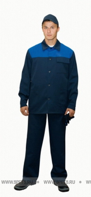 Костюм рабочий ГРЕТА-2 синий-василек (куртка+брюки)