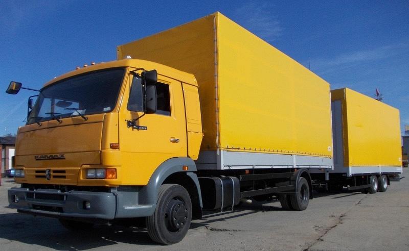 Автопоезд КАМАЗ-4308 + прицеп-тандем-870611 Автопоезд КАМАЗ-4308 + прицеп-тандем-870611