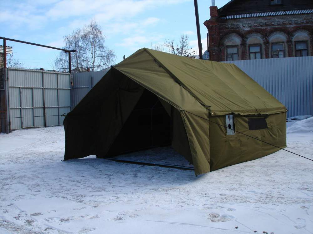 Палатка четырехместная парусиновая с полом полевая 4ПП-10