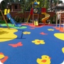 Наливные полы и плитка из резиновой крошки для детских игровых площадок.