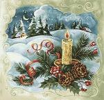 Сувенирная новогодняя продукция Рождественская свеча Размеры: 35х35