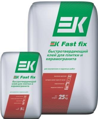 Быстротвердеющий клей для плитки и керамогранита ЕК Fast Fix