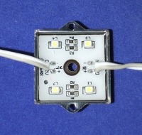 Светодиодный модуль 4 X LED 3528 белый металл IP-67