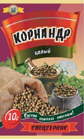 Кориандр целый  Вес 10г