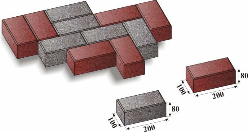 Брусчатка бетонная Прямоугольник