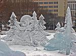Ледовые скульптуры, ледовые новогодние городки