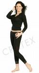 Женское термобелье Шерсть+Шелк, брюки Люкс Cratex (цвет черный)
