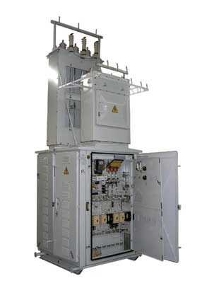 Подстанции трансформаторные мачтовые на напряжение 6(10) кВ мощностью до 250 кВА типа МТП