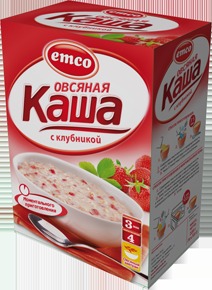 Овсяная каша моментального приготовления с клубникой