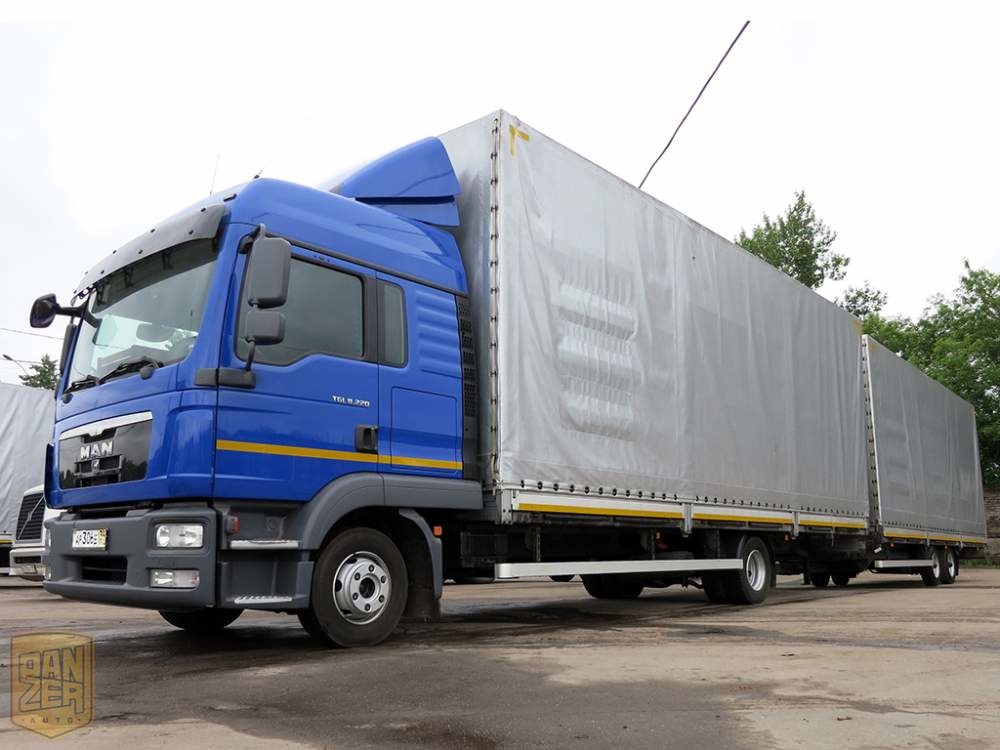 Автопоезд 120м3 борт-тент, общая г/п 11т, MAN TGL 8.220BL + прицеп, 2 спальника, 2011 г.в. Без РФ! В наличии! Автопоезд 120м3 борт-тент, общая г/п 11т, MAN TGL 8.220BL + прицеп, 2 спальника, 2011 г.в. Без РФ! В наличии!