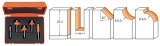 Комплект 5 фрез концевых TCT S=6 RH