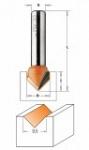 Фреза концевая c углом 90 градусовTCT S=8 D=9,5x12,7