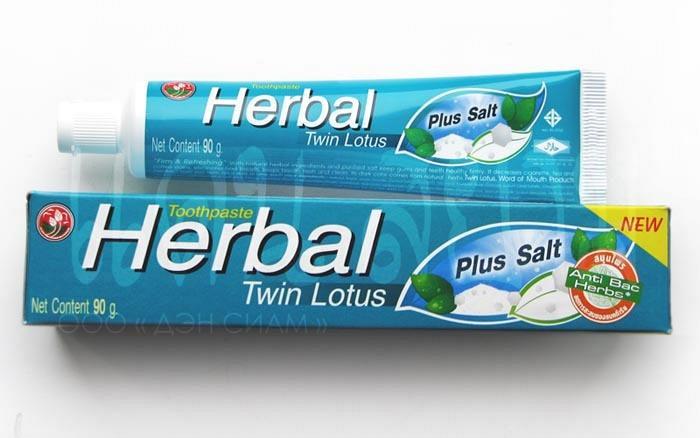 Травяная зубная паста Твин Лотус  с солью