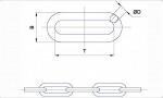 Цепь длиннозвенная, сварная, цинк DIN 763