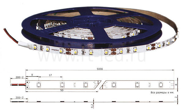 Светодиодная лента 3528-60 12V IP33