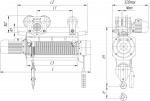 Тали электрические канатные модель  Т 100 г/п 1,0 т