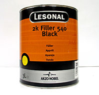 Грунт-выравниватель Lesonal 2K Filler 540 Чёрный 3л Грунт-выравниватель Lesonal 2K Filler 540 Чёрный 3л