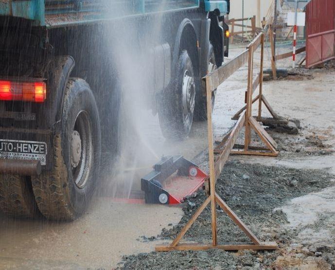 Пост мойки колес, мойка колес на стройплощадке, мойка PEAKWASH ROLLERS