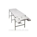 Кушетка массажная складная со съёмным регулируемым по высоте подголовником КМС-«Диакомс» (прошитая)