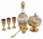 Набор коньячный подарочный Золотая рыбка, с икорницей