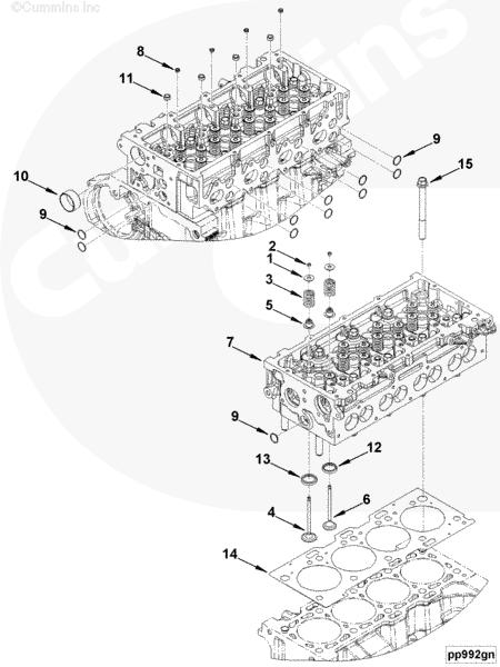 ГБЦ (Головка блока цилиндров) Cummins ISF 2.8L Газель Бизнес NEXT 5271176 5264128