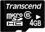 Micro SD (TransFlash) 4 Gb Transcend class 6 + Card Reader
