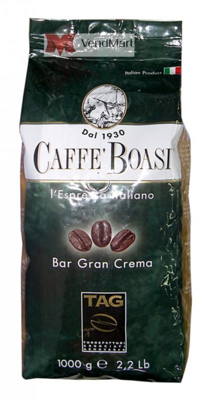 Кофе для дома и офиса в зернах Boasi Gran Crema TAG