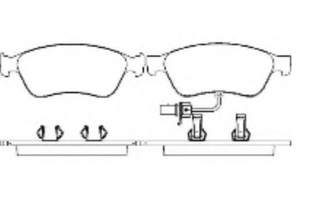 Колодки тормозные передние AUDI 2388501