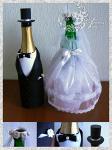 Украшение свадебных бутылок