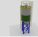 Бункер для хранения и подачи цемента цельносварной на 22т