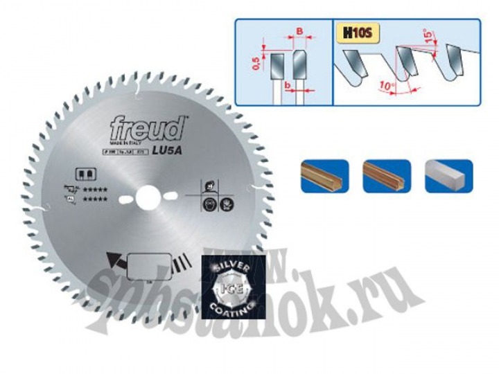 Пилы дисковые Freud для резки алюминиевого погонажа LU5A