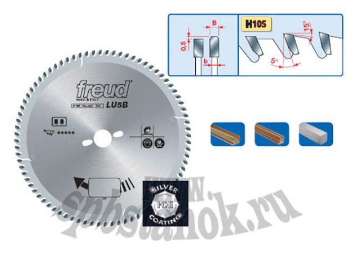 Пилы дисковые Freud для резки алюминиевого погонажа и пластика LU5B