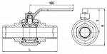 Кран шаровой приварной (КШ, Ду 6-100 Ру 1,6-10,0 МПа)