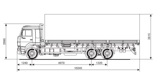 Бортовой автомобиль КАМАЗ-65117 с двигателем Cummins L360