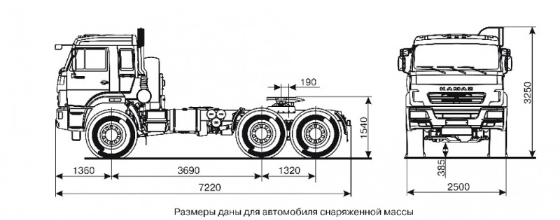 Седельный тягач КАМАЗ-44108 (6х6)