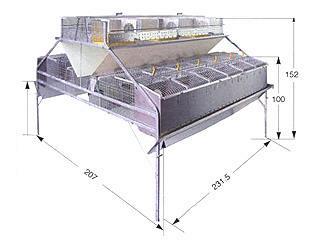 Клетка для кроликов универсальная, двухъярусная