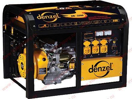 Генератор бензиновый DB2500, 2,2 кВт, 220В/50Гц, 15 л, ручной пуск, Denzel