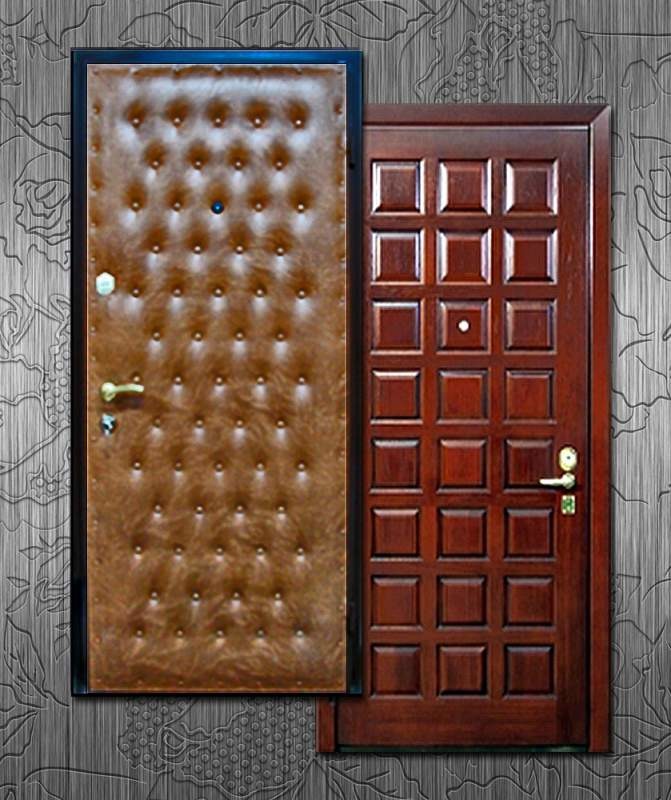 Металлические двери с отделкой винилискожей и панелями МДФ