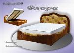 Мягкая кровать с подъемным механизмом Флора